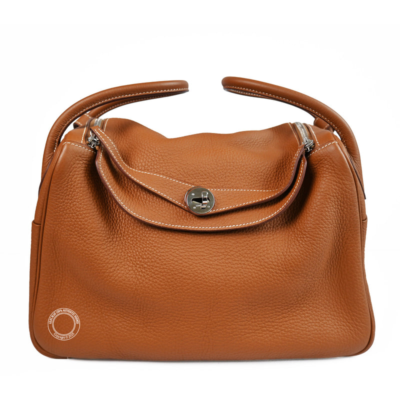 Hermès Lindy 34cm Gold Clemence PHW - Preloved