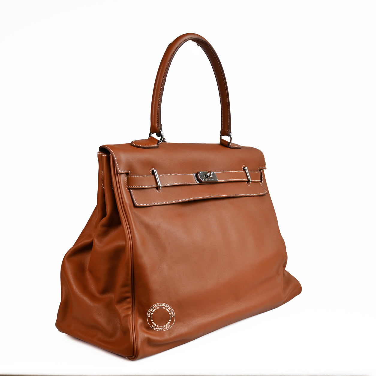 Hermes Kelly 50cm Fauve Relax Sikkim PHW - Preloved