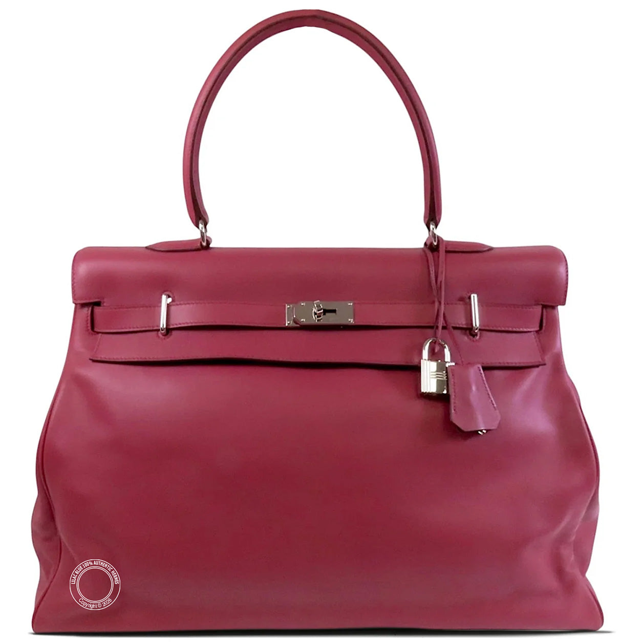 Hermès Kelly 50 Rubis Relax Swift PHW - Preloved