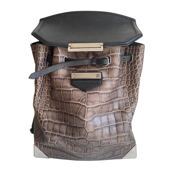 Alexander Wang Prisma Skeletal Backpack Embossed Leather - Preloved