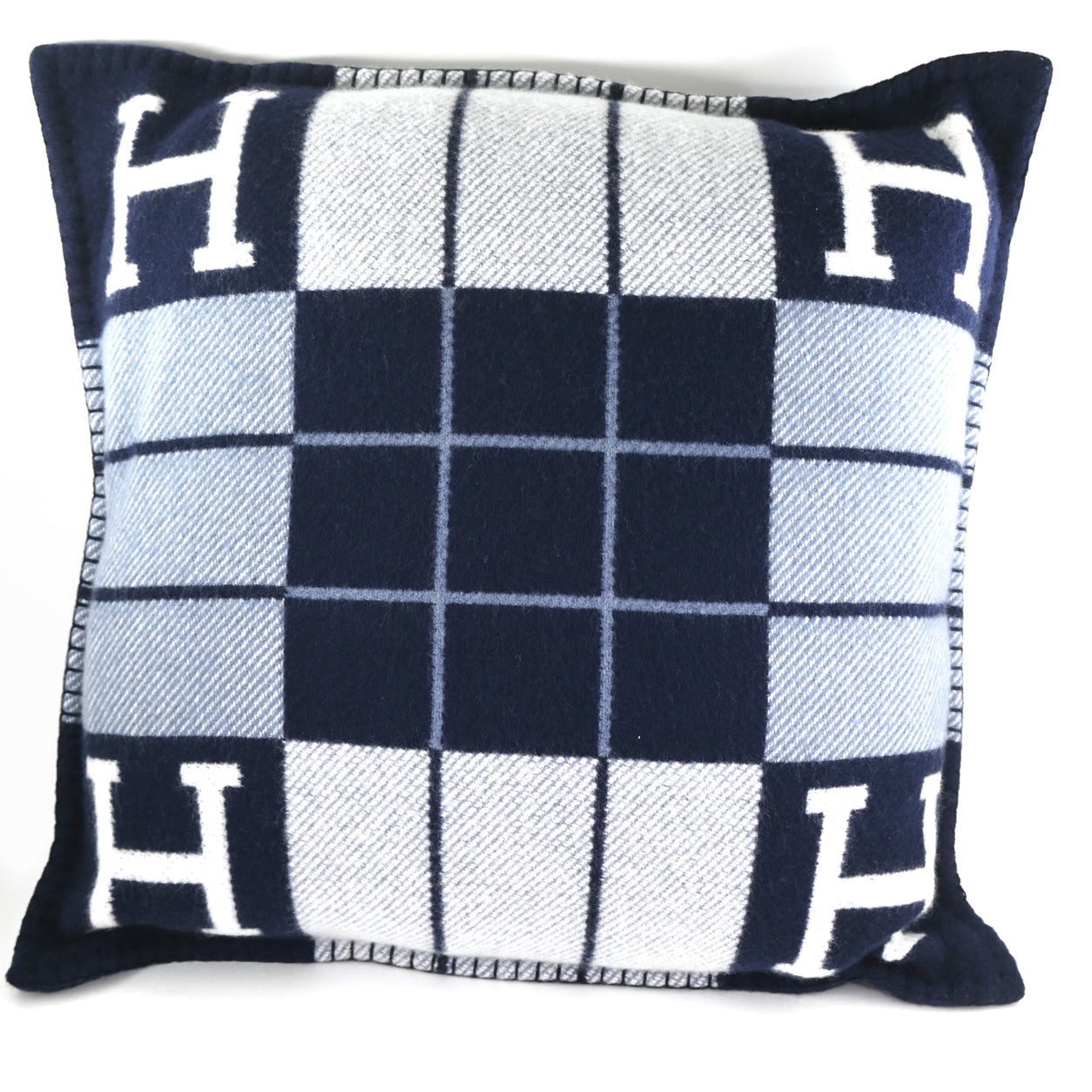 Hermes Avalon Pillow in Navy & Ecru