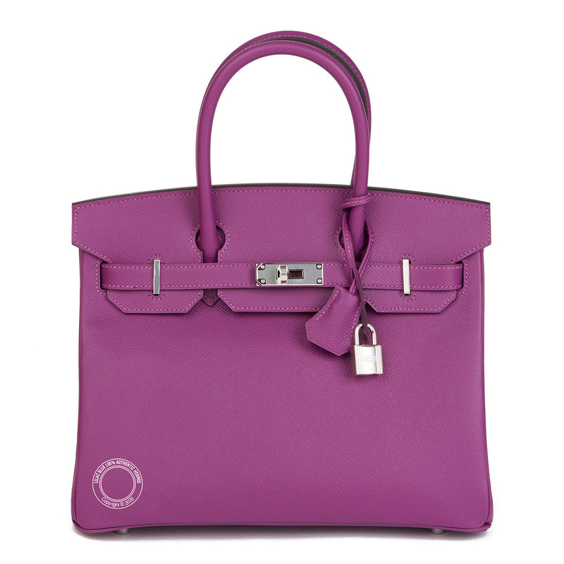 Hermès Birkin 30cm Anemone Epsom PHW - Preloved