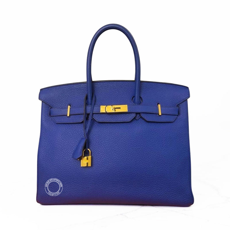 Hermès Birkin 35cm Bleu Electrique Togo GHW - Preloved