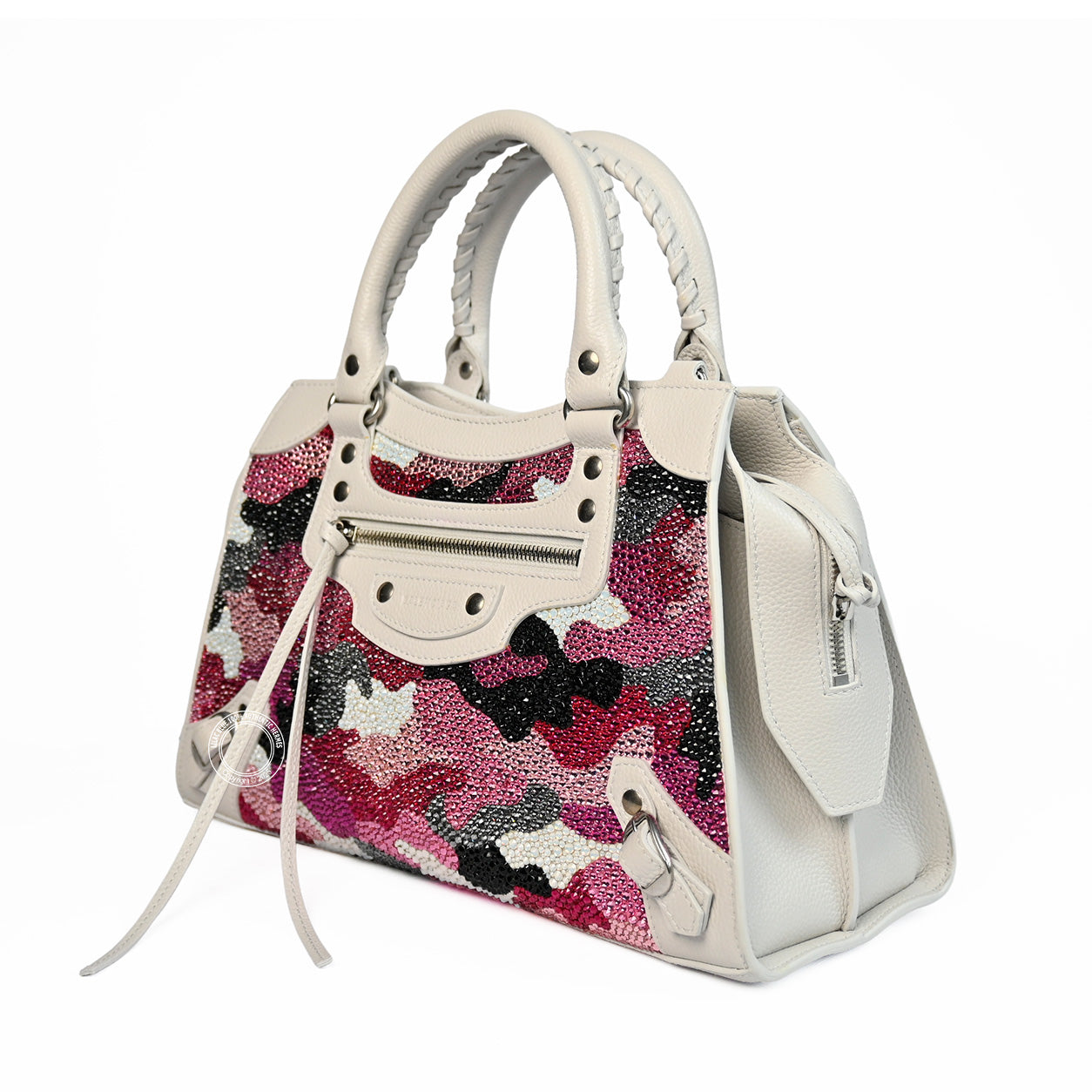 Balenciaga Classic City Medium Pink Camo with Swarovski Crystals