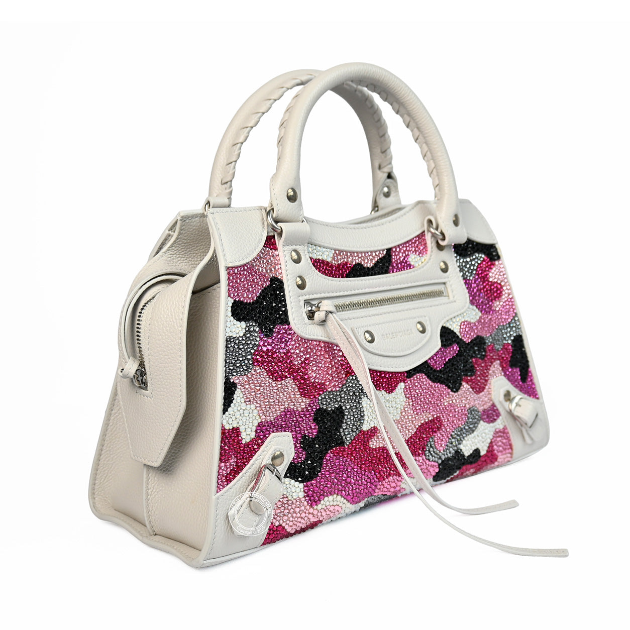 Balenciaga Classic City Medium Pink Camo with Swarovski Crystals