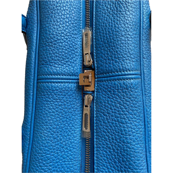 Hermès Victoria II Bleu de Galice Clemence PHW - Preloved