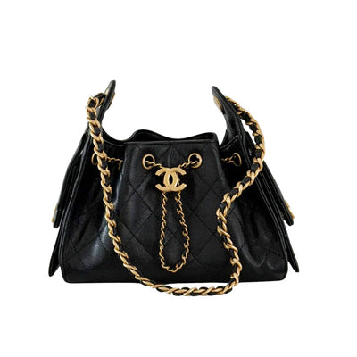 Chanel 25 Mini Black Grained Lambskin GHW