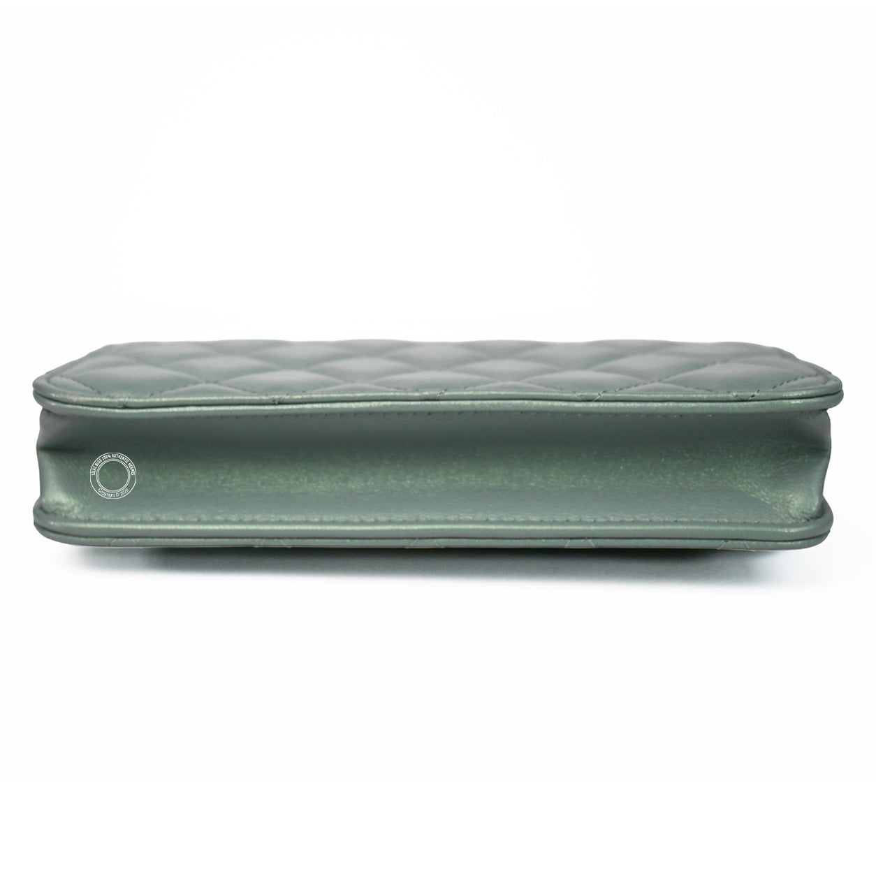 Chanel Crossbody/Phone Holder Iridescent Green Lambskin GHW - Preloved