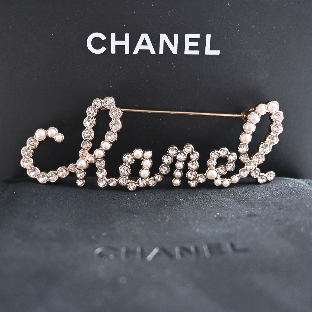 Chanel Script Brooch