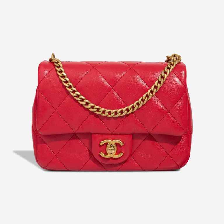 Chanel Sweetheart Mini Flap Red Lambskin GHW - Preloved