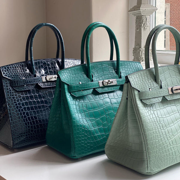 Hermès Birkin 30cm Vert d'Eau Matte Alligator PHW