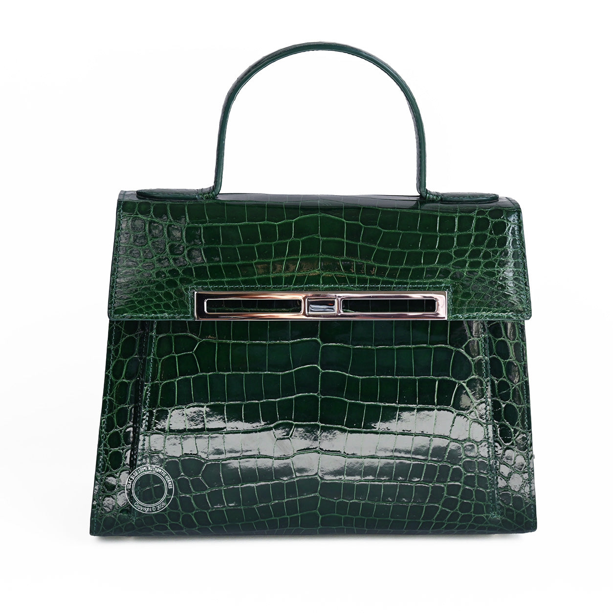 Llora Savannah. Dark Emerald, Shiny Croc PHW - Preloved