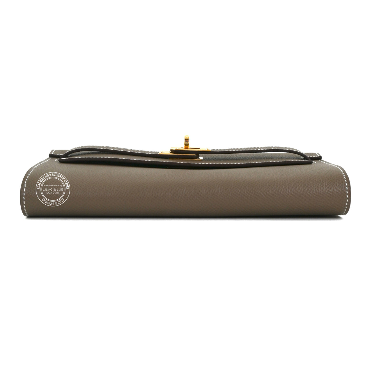 Hermès Kelly Wallet to Go Etoupe Epsom GHW