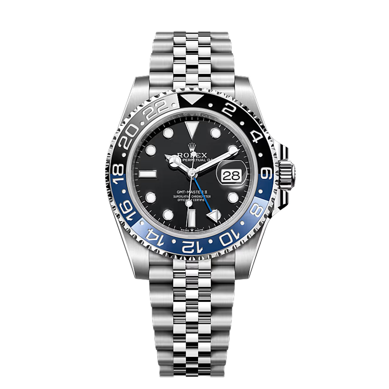 Rolex GMT Master II 40mm Jubilee Batgirl Oystersteel 126710 BLNR