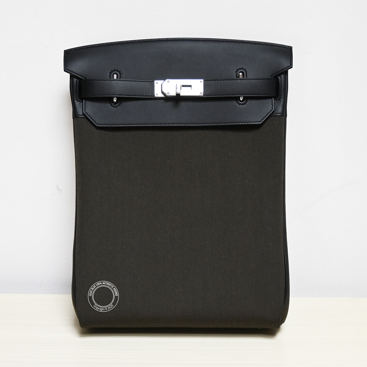Hermes Hac A Dos 36cm Black Swift & Canvas PHW