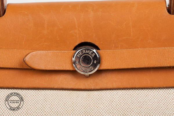 Hermès Herbag 31cm Canvas/Natural Leather - Preloved
