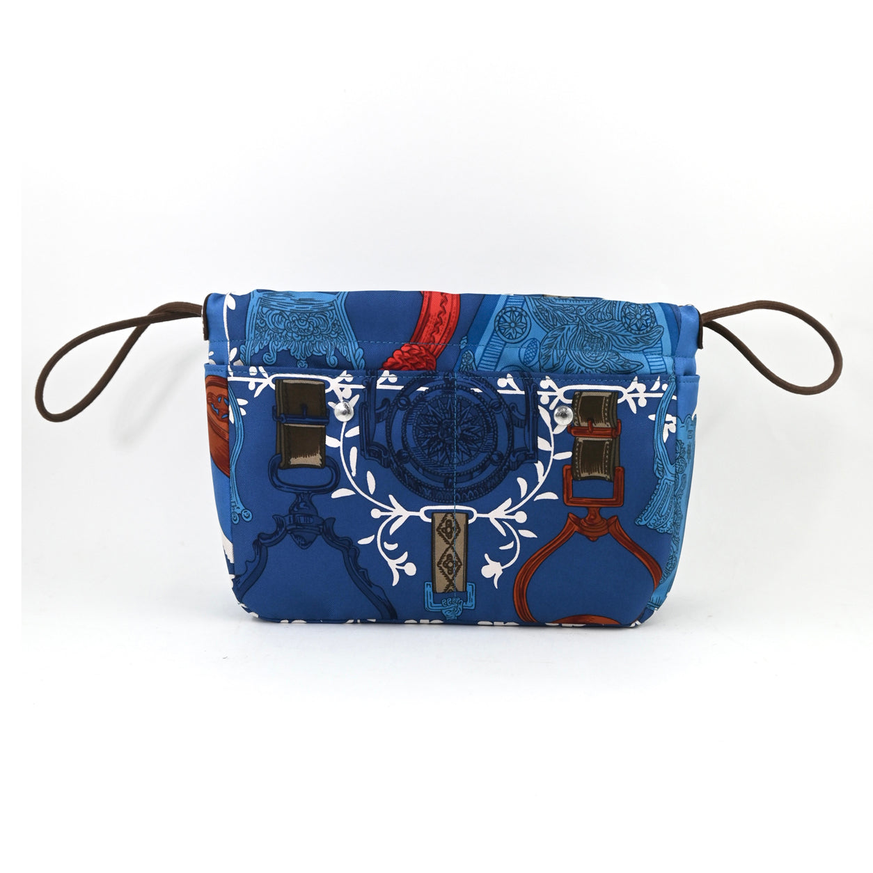 Hermès Bag Insert Bleu Zellige/Mykonos/Fauve Silk/Barenia