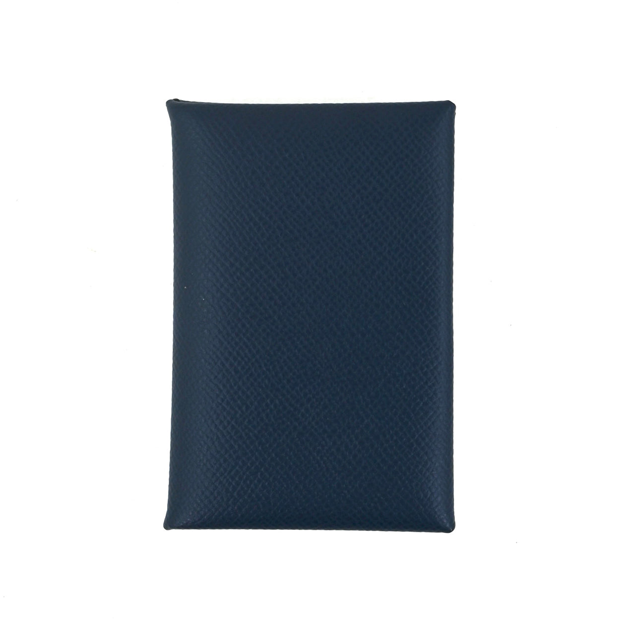 Hermès Calvi Card Holder.  Blue. Evercolor