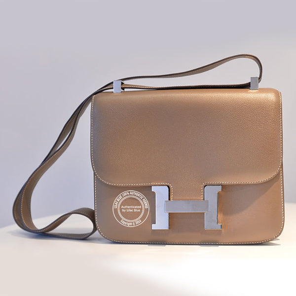 Hermès Constance 24cm Etoupe Swift PHW - Preloved
