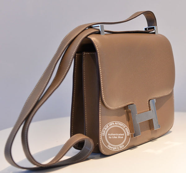 Hermès Constance 24cm Etoupe Swift PHW - Preloved