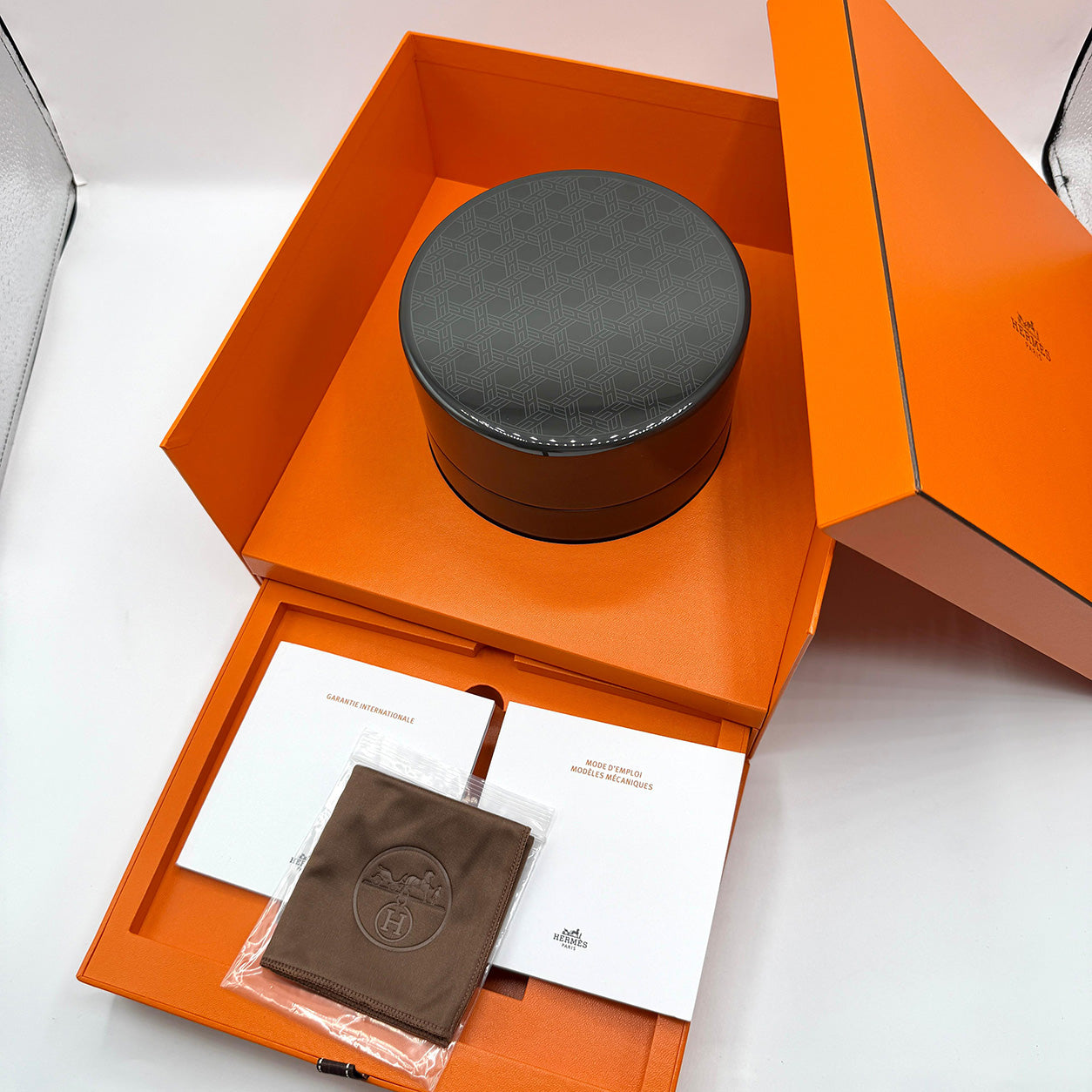 Hermès H08 Titanium with Bleu St Cyr Strap