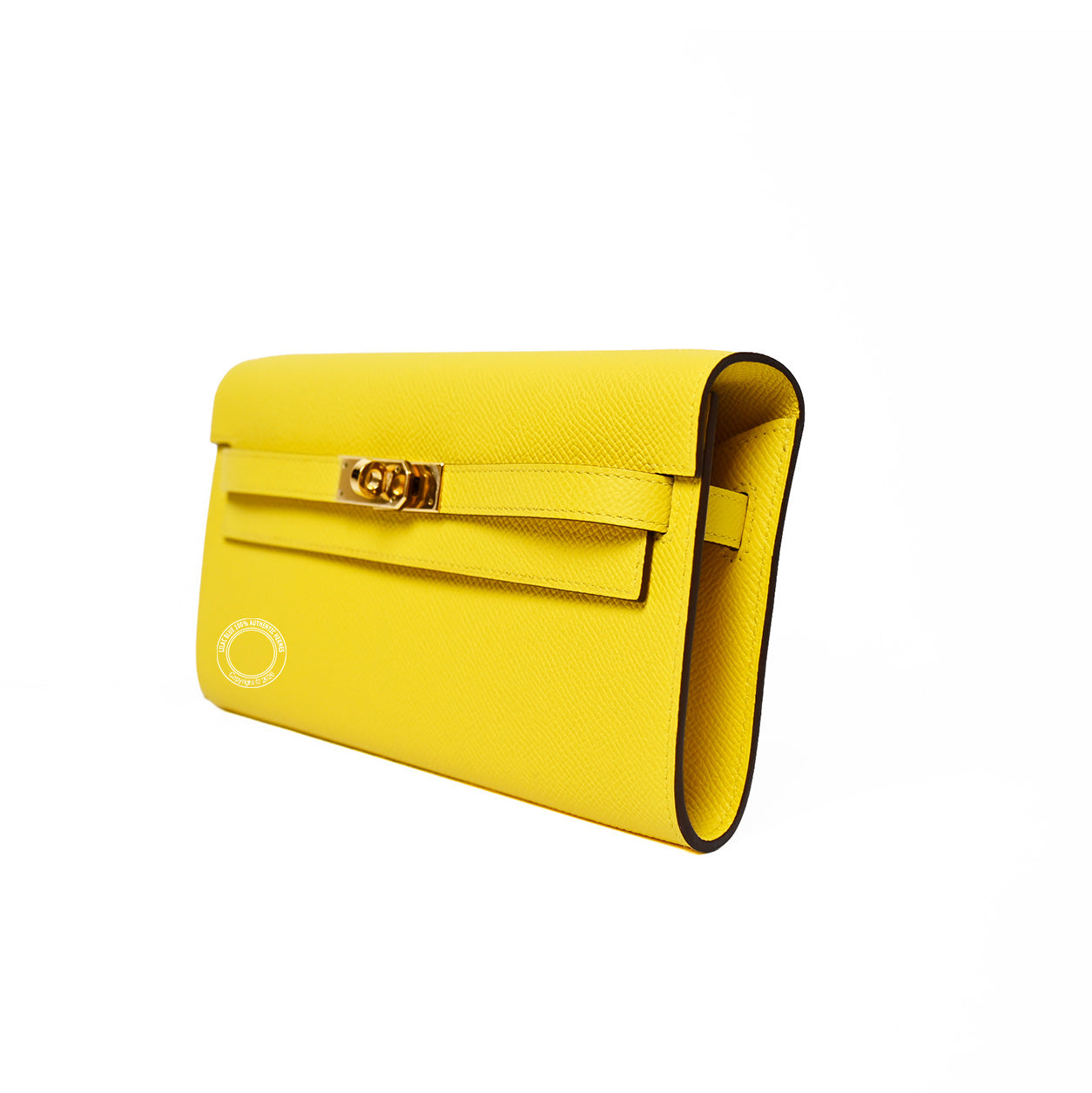 Hermès Kelly 20cm Wallet to Go Jaune de Naples Epsom GHW