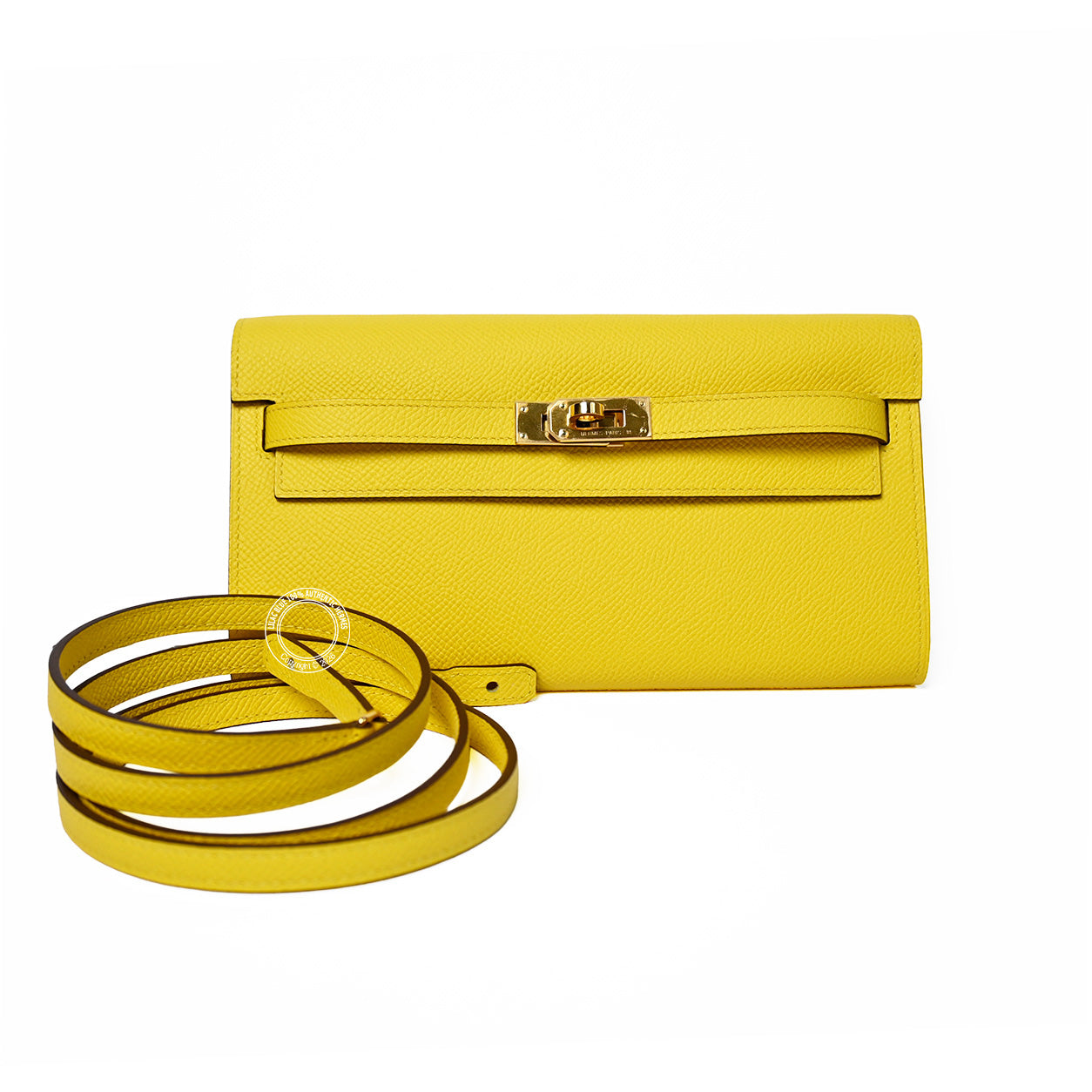 Hermès Kelly 20cm Wallet to Go Jaune de Naples Epsom GHW