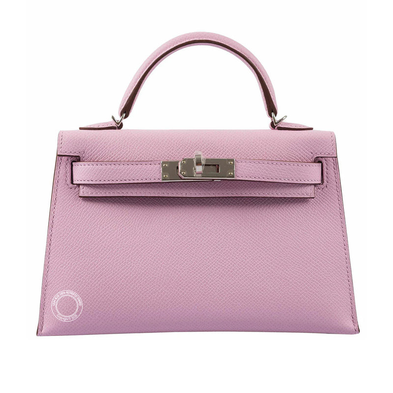 Hermès Kelly 20cm Mauve Sylvestre Epsom PHW