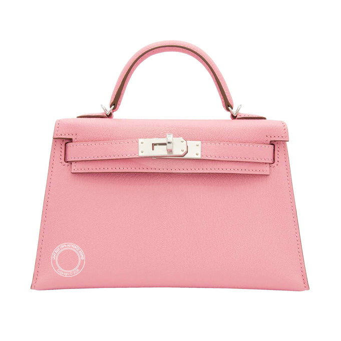 Hermès Kelly 20cm Rose Confetti Chevre PHW