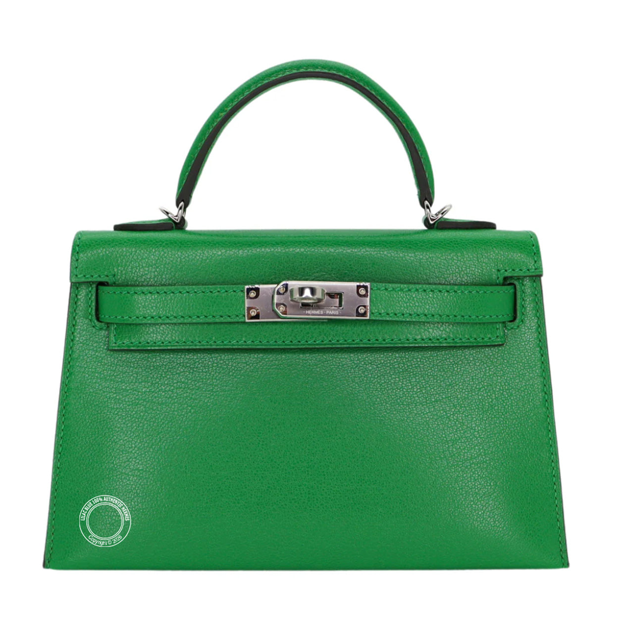 Hermès Kelly 20cm Bamboo Chèvre PHW
