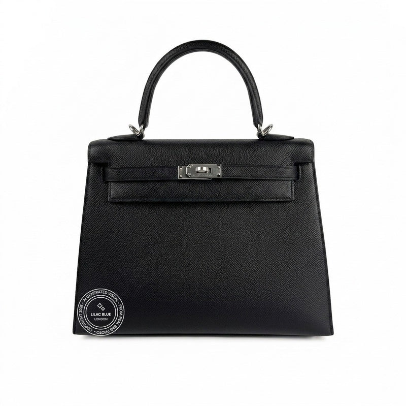 Hermès Kelly 25cm Black Epsom PHW - Preloved