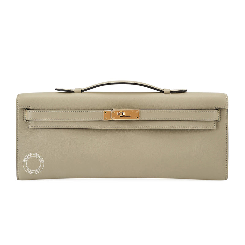 Sauge Kelly Cut in Swift leather and gold hardware
