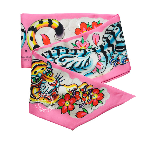 Dragon Tiger Maxi Twilly - Pink