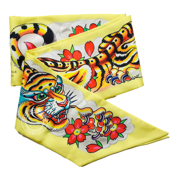 Dragon Tiger Maxi Twilly - Yellow