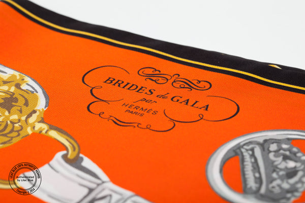 Hermès Maxi Twilly Brides de Gala. Orange, Red & Gold