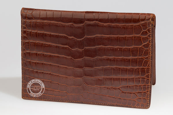 Hermès Brown Men's Wallet. Crocodile - Preloved