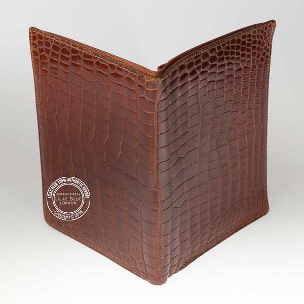 Hermès Brown Men's Wallet. Crocodile - Preloved