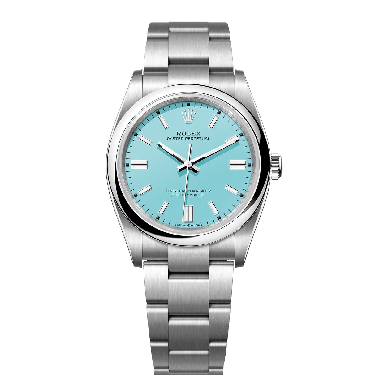 Rolex Oyster Perpetual 36mm Stainless Steel Turquoise Dial 126000