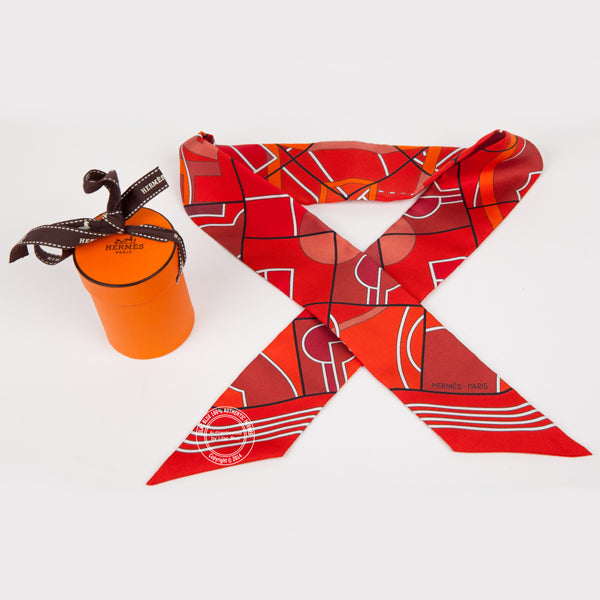 Hermès Twilly Sport.  Red, Orange & White