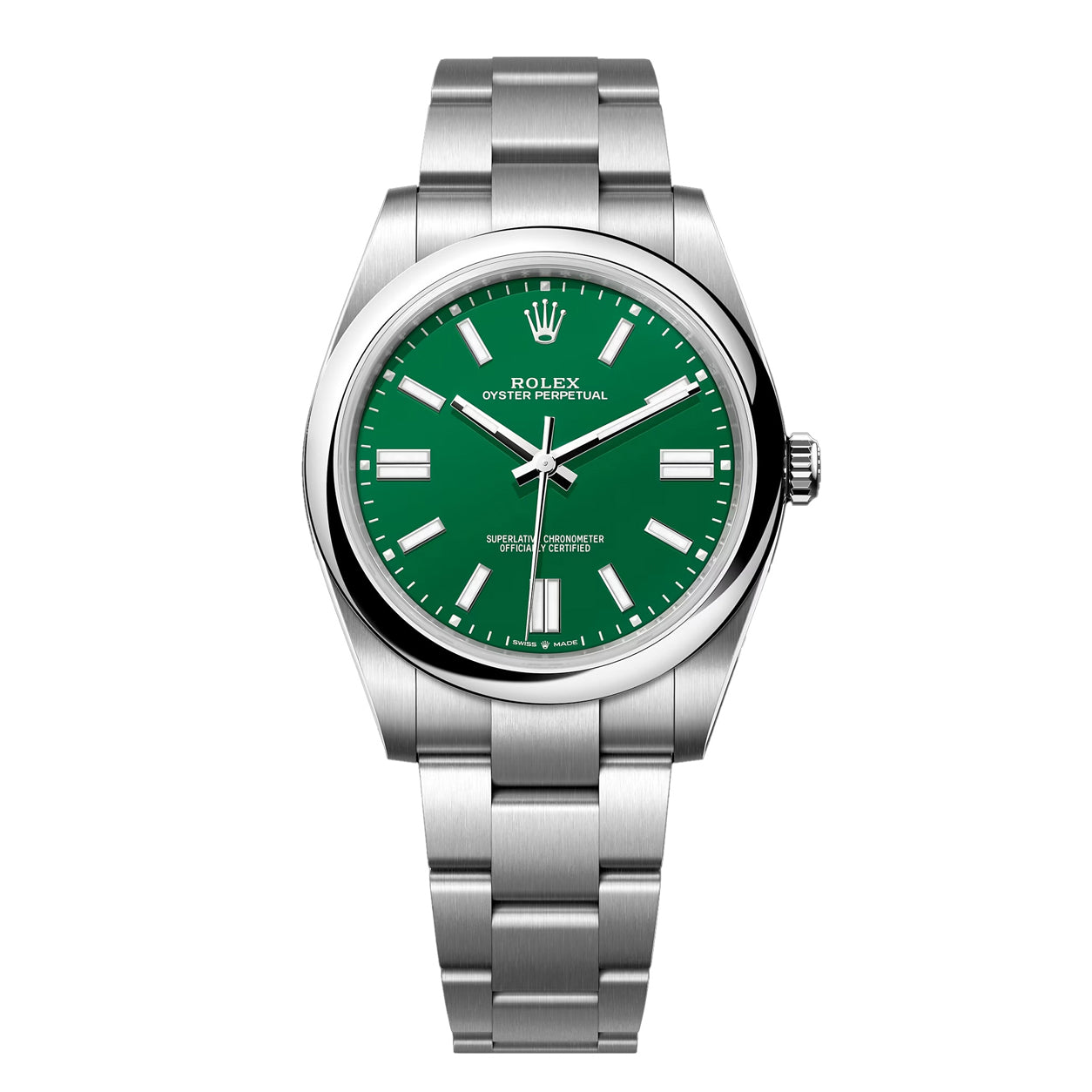 Rolex Oyster Perpetual 41mm Stainless Steel Green Dial 124300