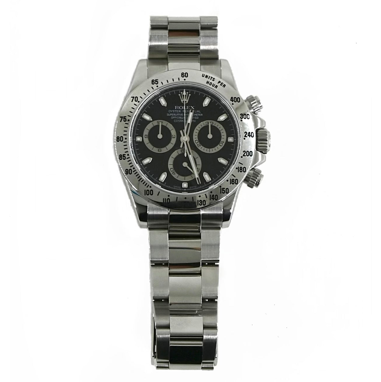 Rolex Daytona 40mm Stainless Steel Black Dial 116520 - Preloved