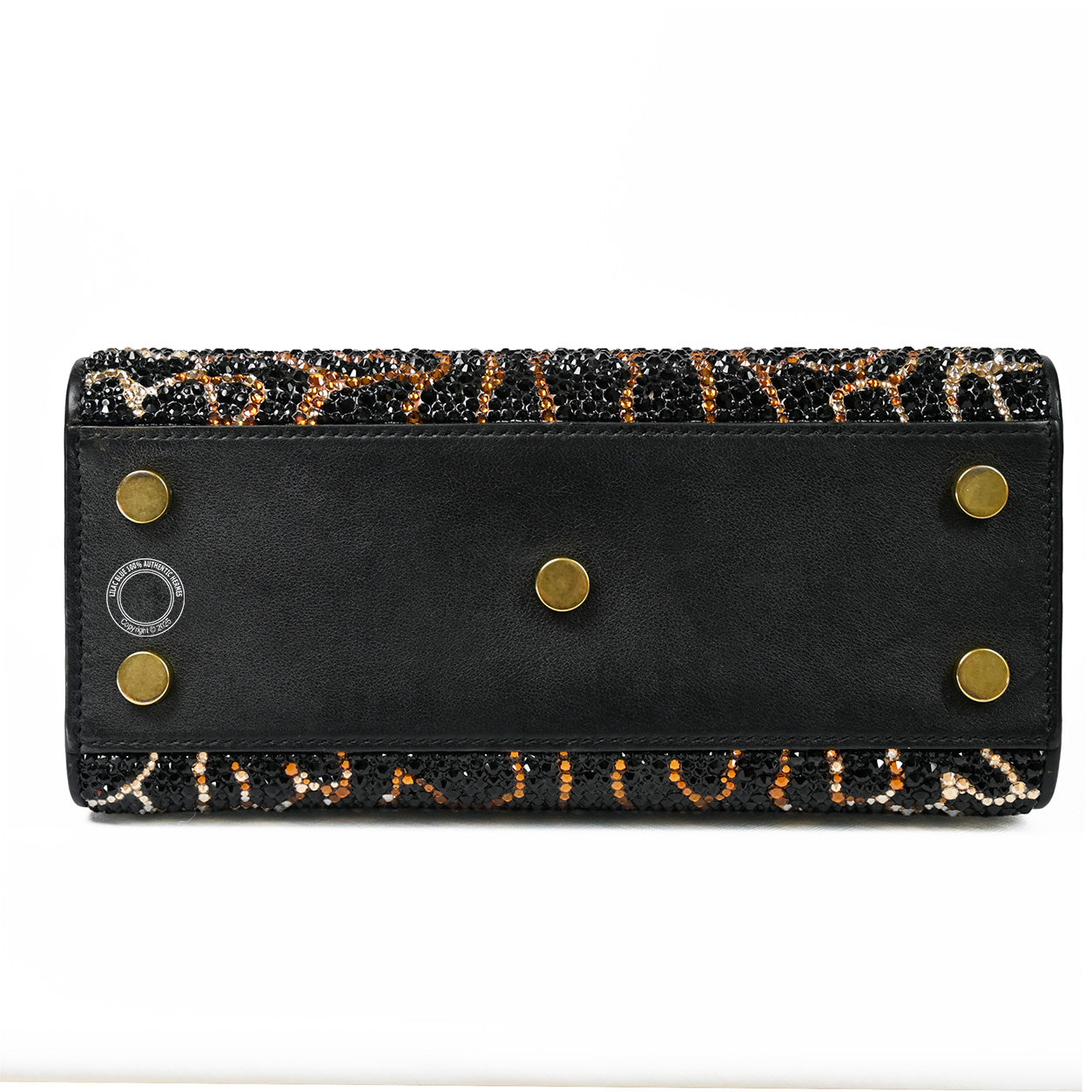 Saint Laurent Sac de Jour Nano Black/Leopard Calfskin with Swarovski Crystals - Preloved