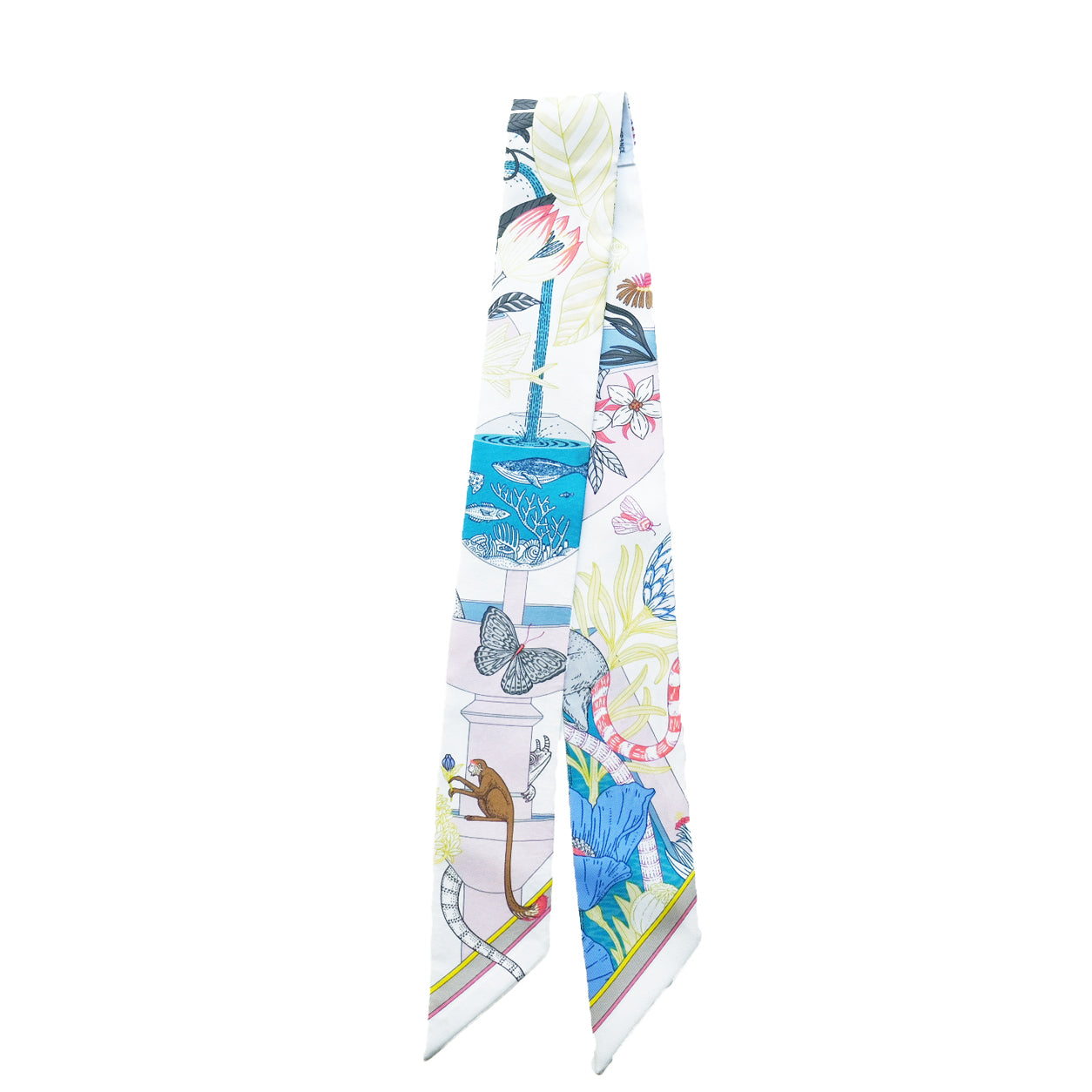 Hermès Twilly Precious Paradise. Rose Pale, Blanc, Bleu