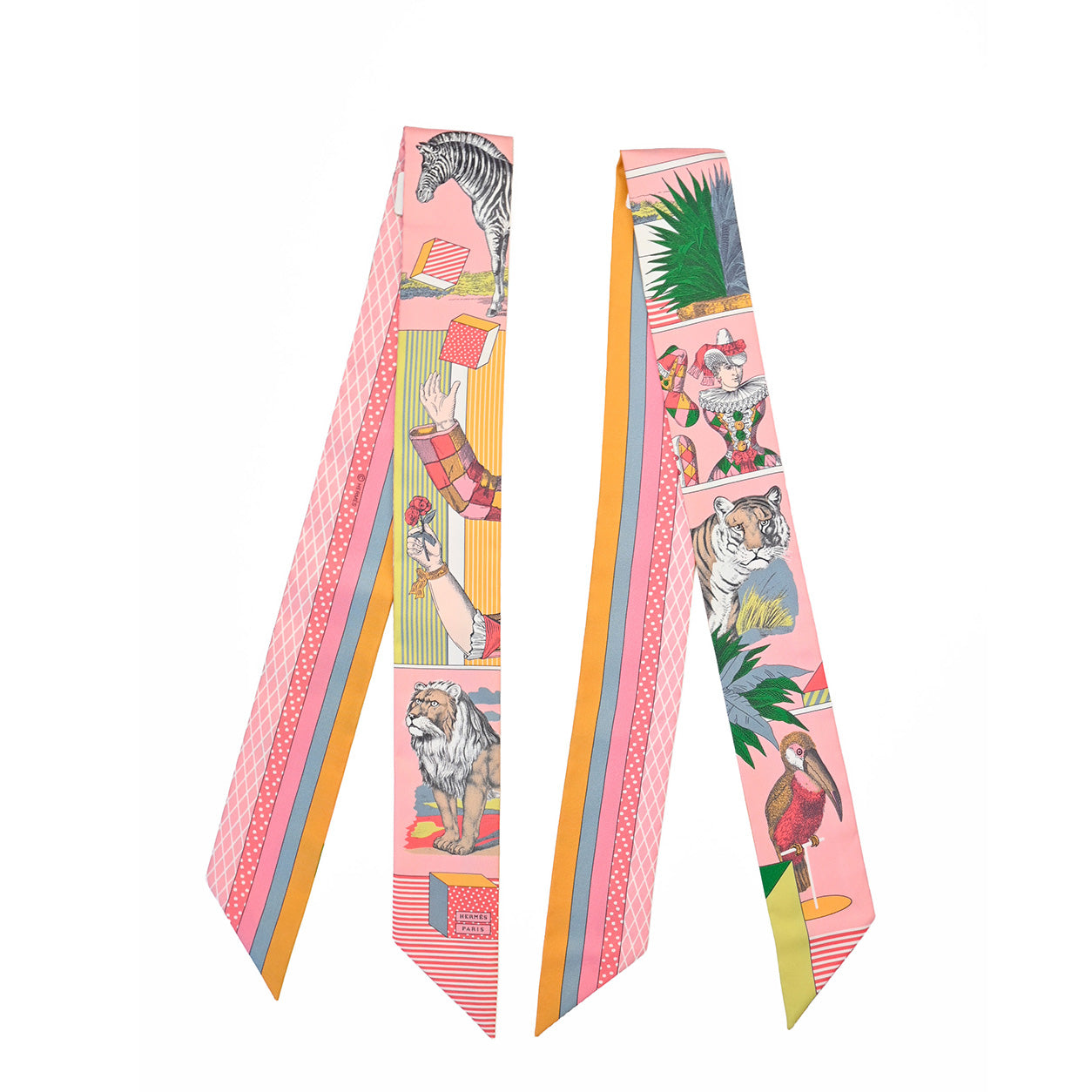 Hermès Twilly Grand Theatre Nouveau. Rose/Jaune/Multi