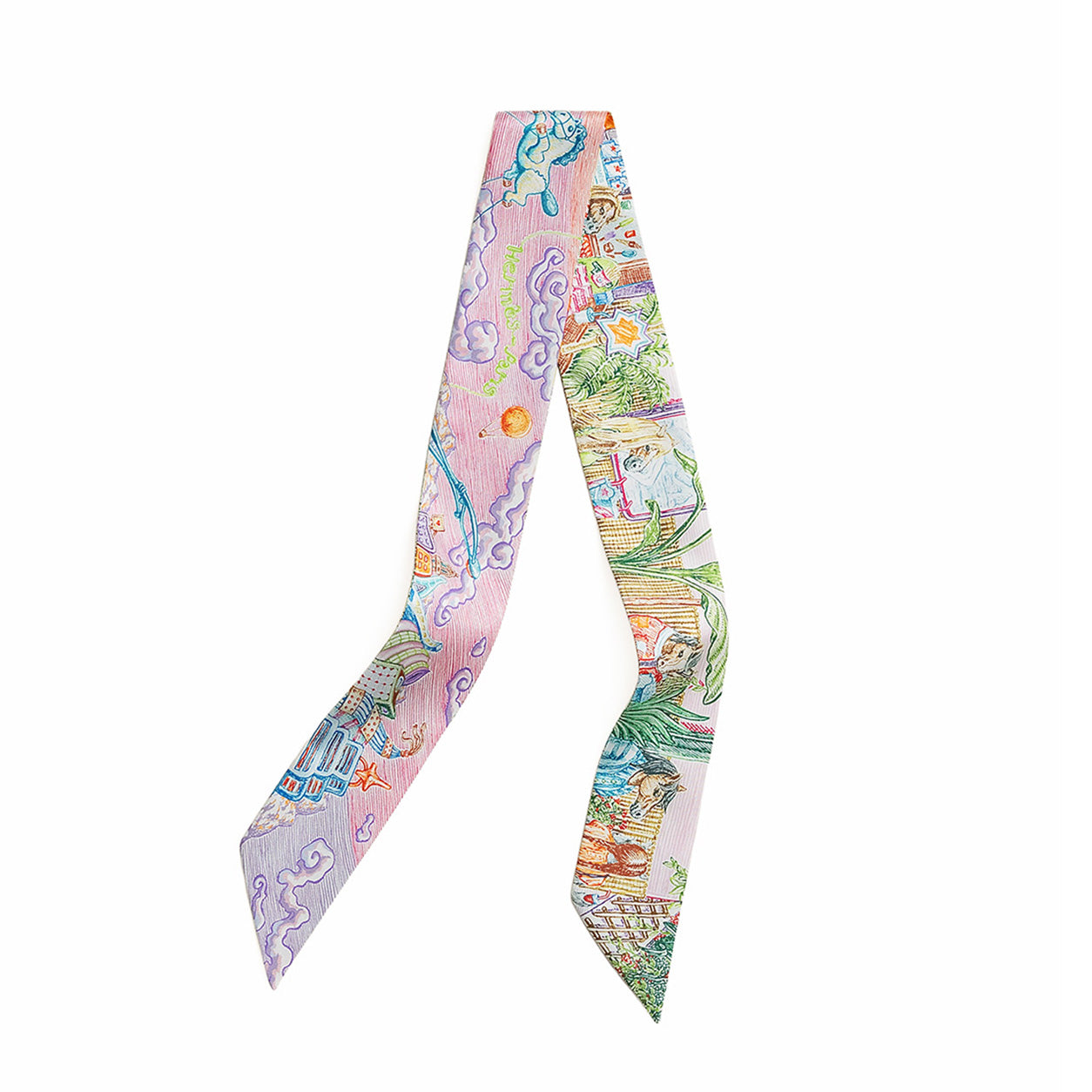 Hermès Twilly City of Light. Rose/Violet/Multi