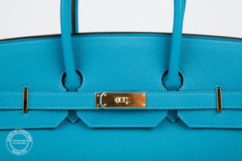 35cm Turquoise Birkin with Gold handle