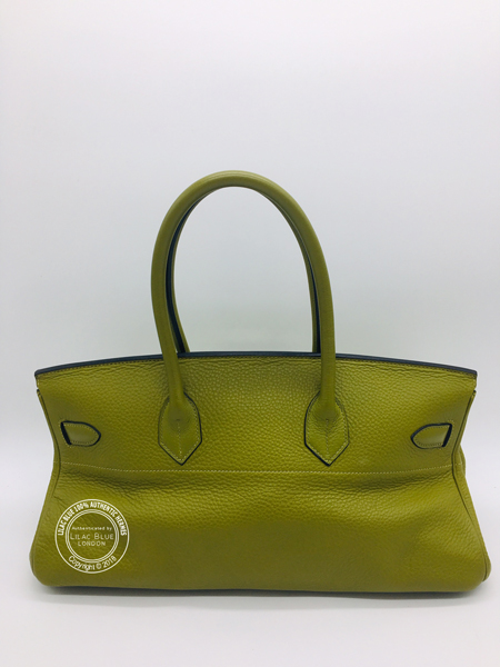 Birkin shoulder leather handbag Hermès Green in Leather - 14064959