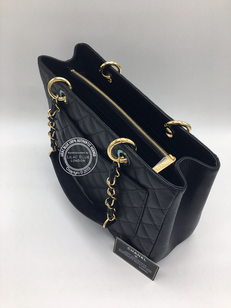 Chanel Grand Shopping Tote Black Caviar Leather – Never Worn