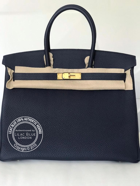 Hermès Birkin 35 Togo Bleu Nuit PHW ○ Labellov ○ Buy and Sell Authentic  Luxury