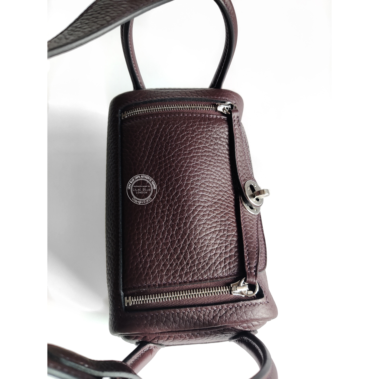 Hermes Lindy 20cm Rouge Sellier Clemence PHW